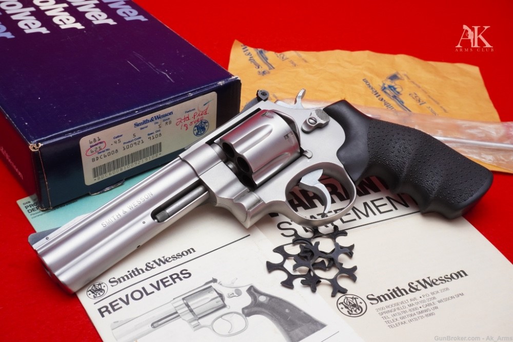RARE Smith & Wesson 625-2 Stainless 45ACP 5" ANIB Collector!-img-0