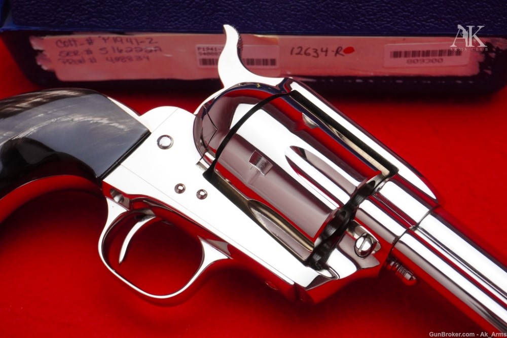 Ultra Rare 1997 Colt SAA 4.75" .44-40 *FACTORY NICKEL - BUFFALO HORN GRIPS*-img-5
