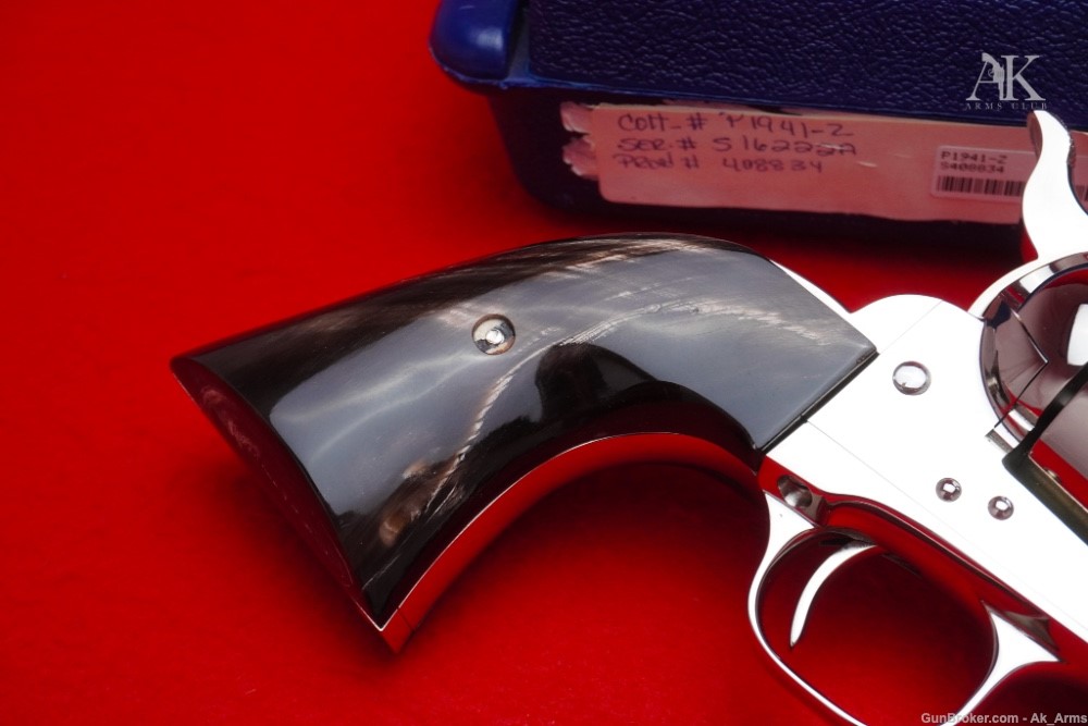 Ultra Rare 1997 Colt SAA 4.75" .44-40 *FACTORY NICKEL - BUFFALO HORN GRIPS*-img-6