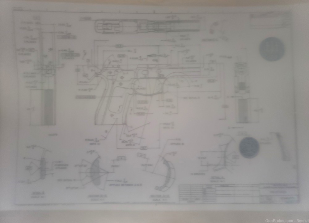 Beretta 92 Receiver/Frame Engineering Drawing -img-0