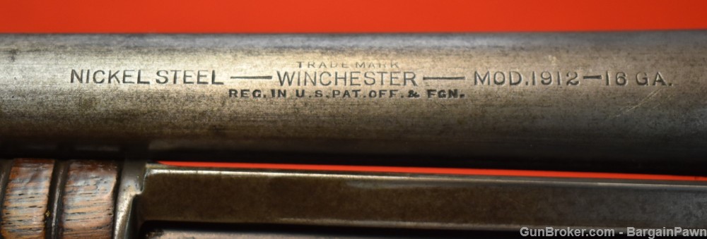 Winchester 1912 16GA Pump 26" Full barrel Heavy finish wear-img-34