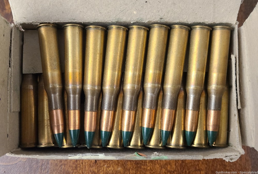 Surplus Egyptian 7.62x54r Tracer Ammunition Green Tip -img-0