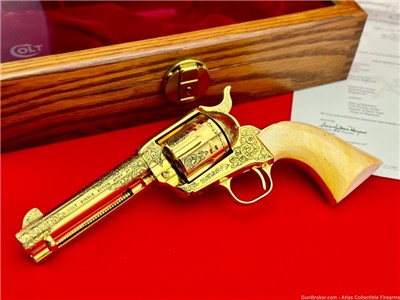COLT SAA 4 3/4" GOLD 45LC |*ALVIN WHITE FACTORY MASTER ENGRAVED*|1 OF 1 NIB
