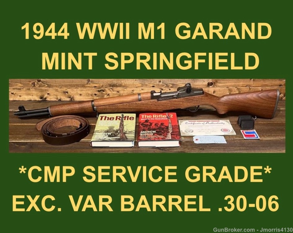 M1 GARAND 1944 SPRINGFIELD CMP SERVICE GRADE VAR BEAUTY WWII GARAND-img-0