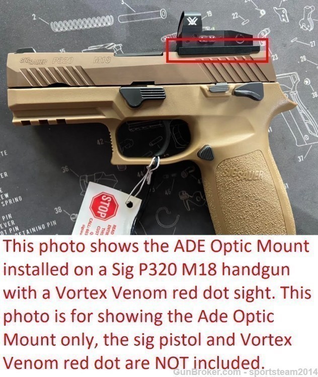 Sig Sauer P320-M17,M18,X-5 Legion Mount Plate for Vortex Venom/Razor/Viper-img-4