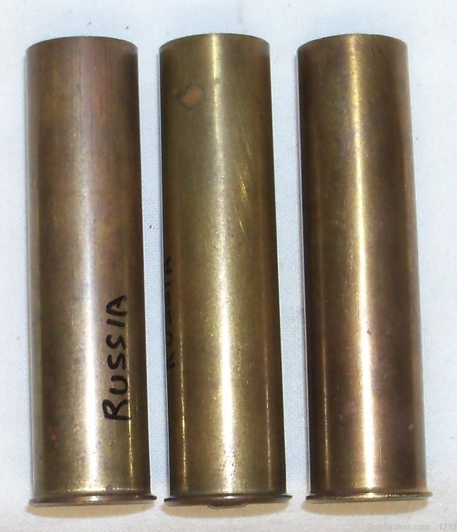 3 different Russian made brass 20 gauge shotgun shells-img-1