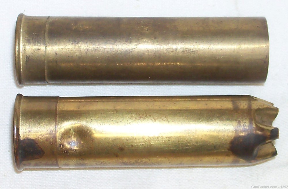 Kynoch 20 gauge 2 piece brass shotgun shells loaded and empty-img-0