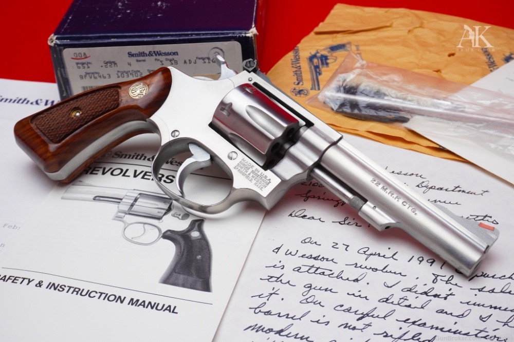 1993 Smith & Wesson 651-1 .22 Magnum 4" Stainless Unfired In Box Collector!-img-4