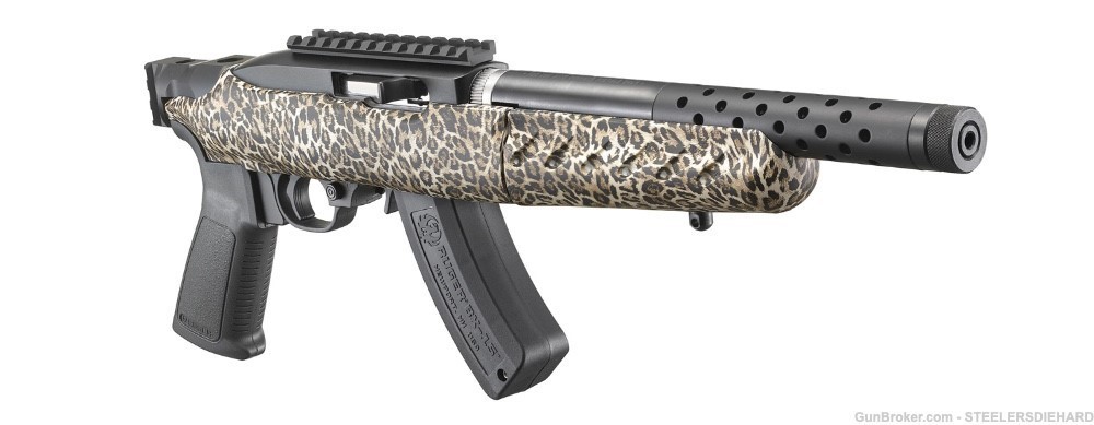 RUGER CHARGER LITE TAKEDOWN LIMITED LEOPARD CAMO .22 15RDS THREADED NIB-img-1