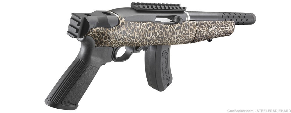 RUGER CHARGER LITE TAKEDOWN LIMITED LEOPARD CAMO .22 15RDS THREADED NIB-img-2