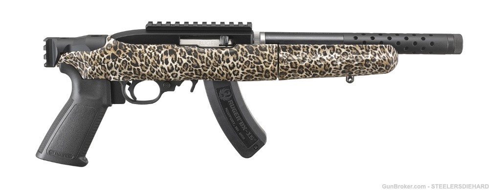 RUGER CHARGER LITE TAKEDOWN LIMITED LEOPARD CAMO .22 15RDS THREADED NIB-img-5