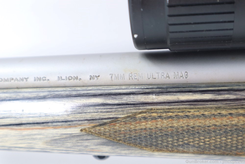 Rare Nice Stainless Remington 700 7mm Rem Ultra Mag Bolt Action Rifle 26"-img-9