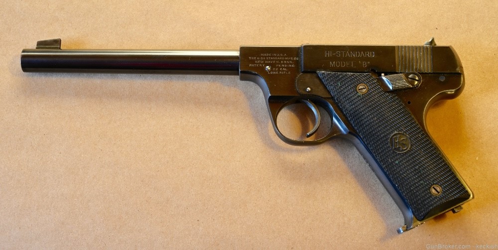 High Standard Model B .22LR with 6 3/4" barrel, excellent condition-img-6