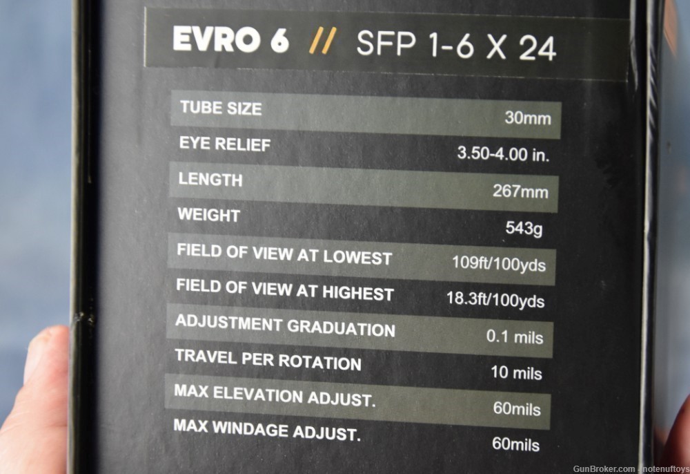 Accufire Prospectis Evro 6 SFP 1-6X24 Tactical Rifle Scope NIB-img-8