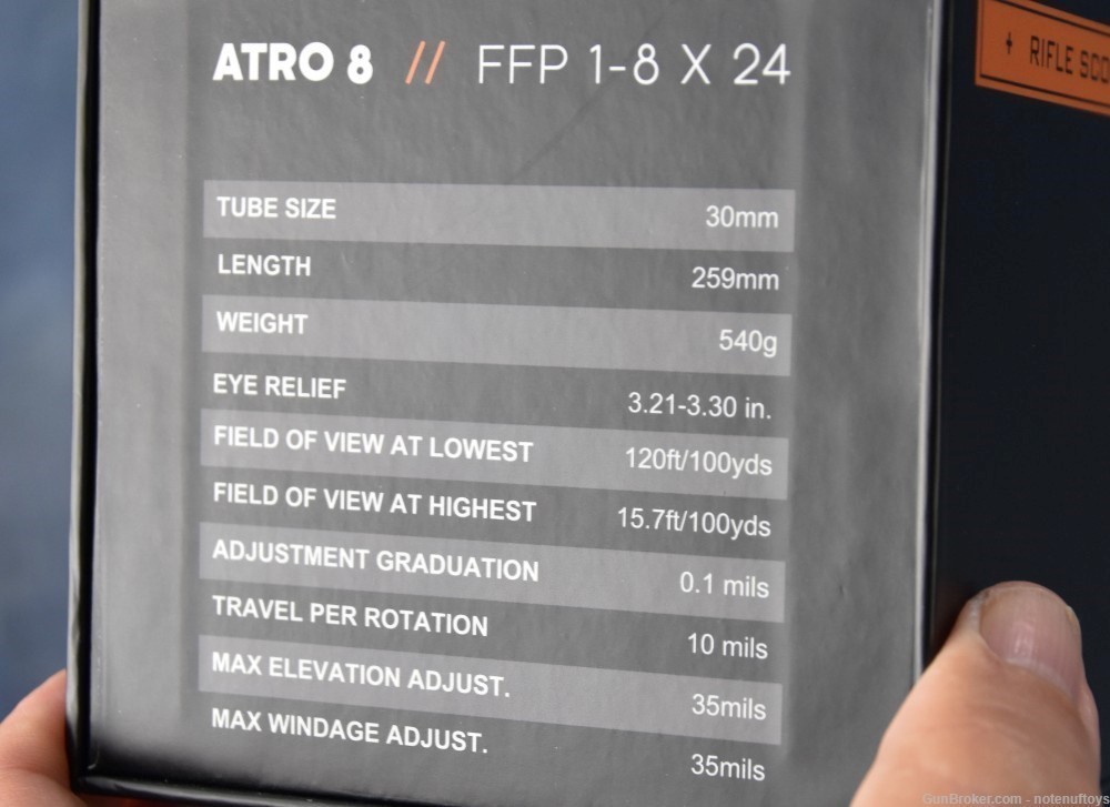 Accufire Prospectis ATRO 8 FFP First Focal Plan 1-8x24 Tactical Rifle Scope-img-9