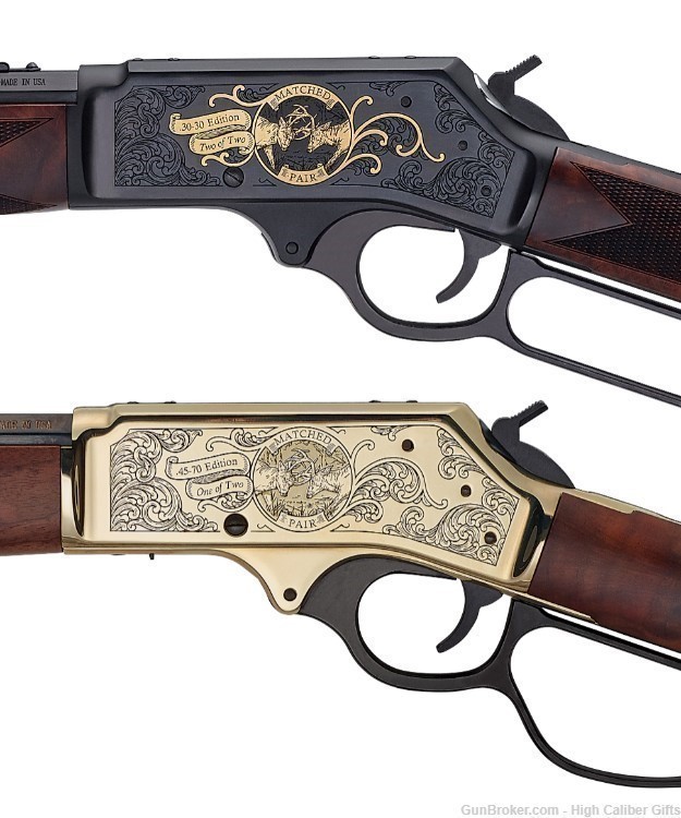 One of 10 Henry Matched Pair Remaining-.45-70 & .30 -.30-img-1