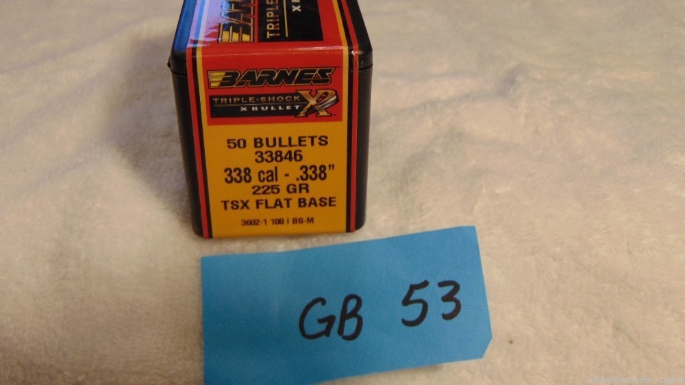 Barnes Bullets, .338cal, 225 grain TSX flat base-img-0