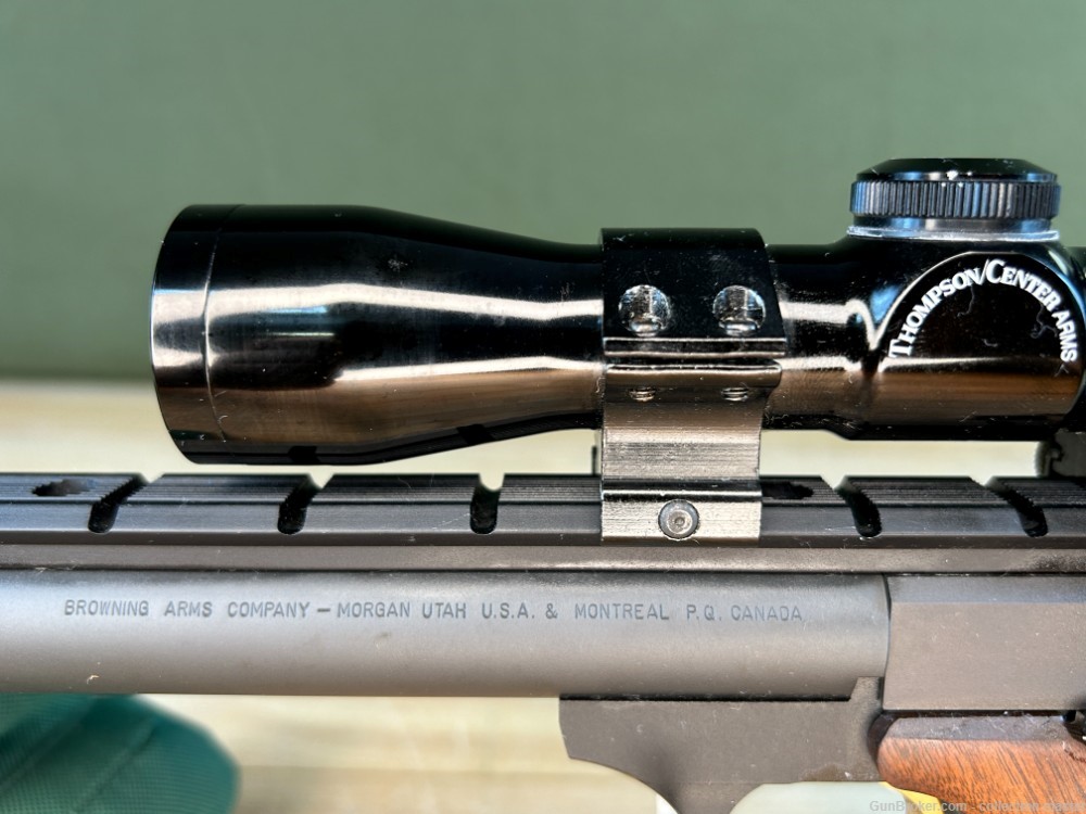 Browning Buck Mark Semi Auto Pistol .22 LR 10" Brl Used W/ Scope & 1 Mag -img-11
