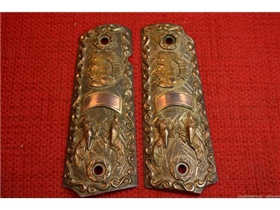 COLT 1911 TEXAS RANGER Courthouse Grips 14 KT Gold And Sterling Silver