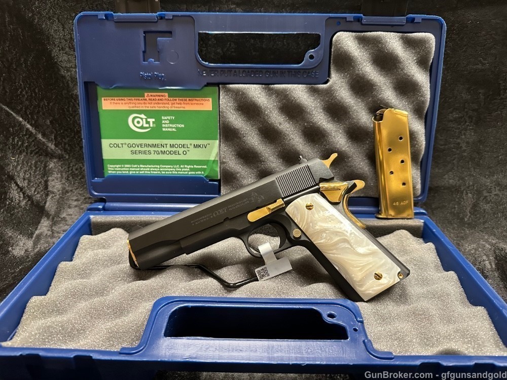 NEW CUSTOM 24KT GOLD ACCENT COLT 1911C NATIONAL MATCH, SERIES 70, 45ACP-img-5