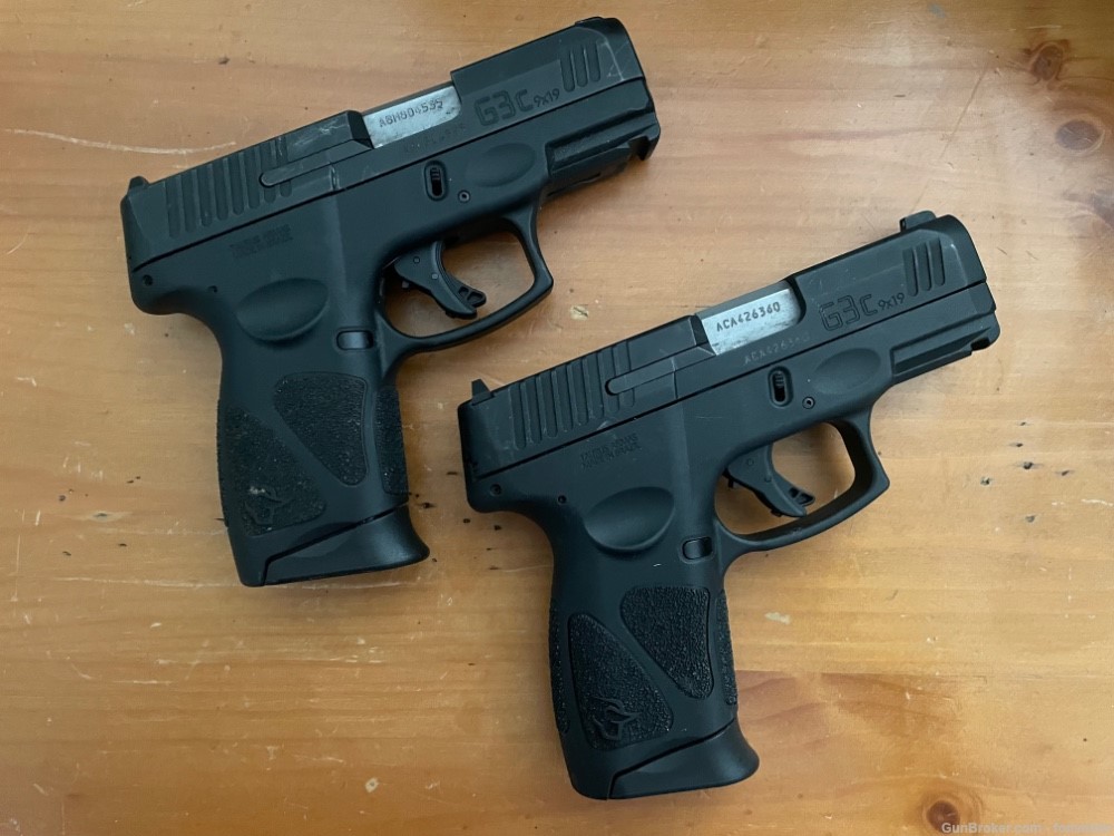 Two Taurus G3C 9mm compact pistols one low price-img-0