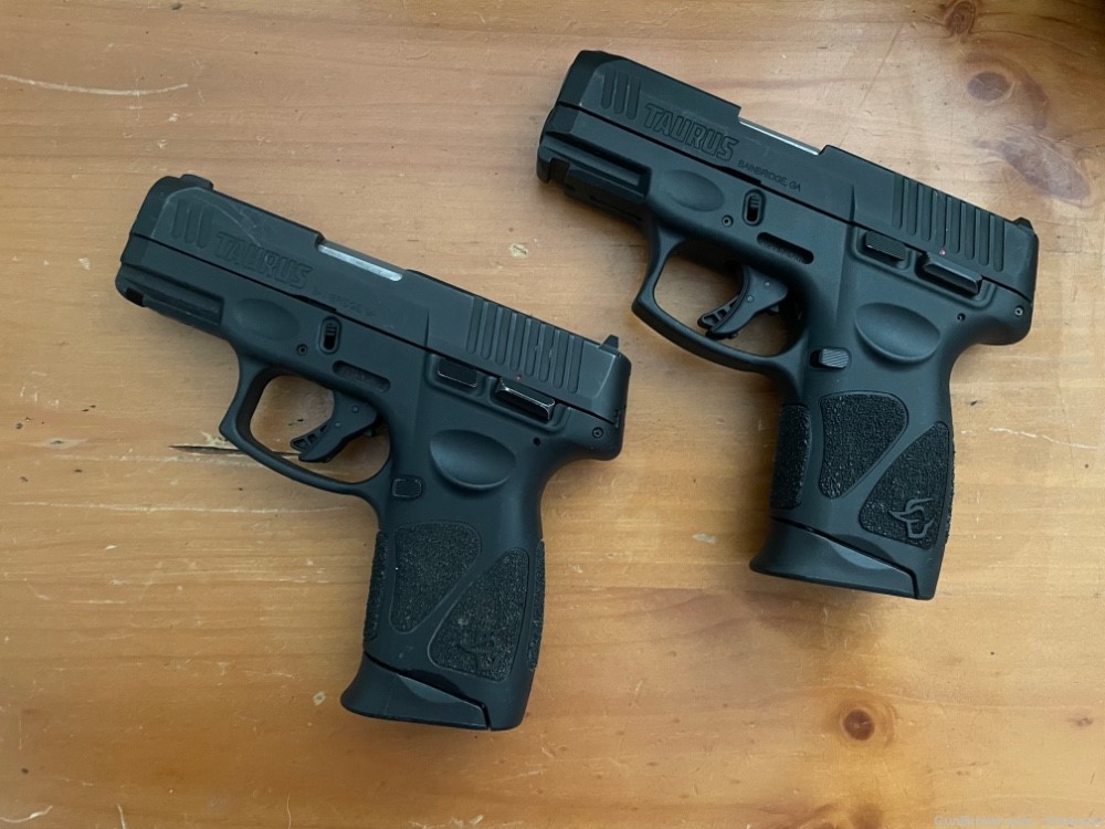 Two Taurus G3C 9mm compact pistols one low price-img-1