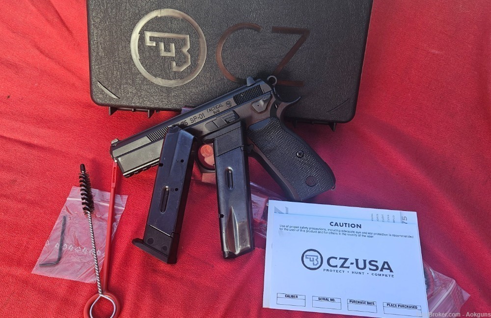  CZ 75 SP-01 TACTICAL 9MM 4.6” BBL. 10 ROUND MAGS. BLACK NEW -img-0