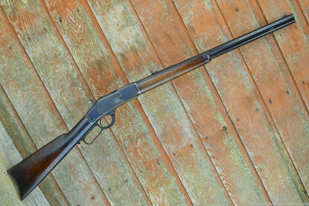 SHARP, ANTIQUE Winchester Model 1873 Rifle - 32 WCF-img-1