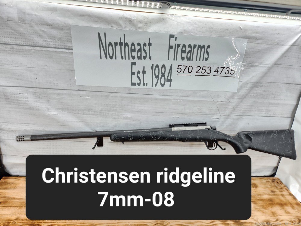 christensen arms ridgeline 7mm-08 save with used looks unfired 4+1 24" -img-0
