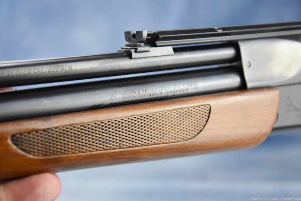 Combo Gun Savage 24v .222 rifle AND .20 ga shotgun RARE ENGRAVED model -img-5