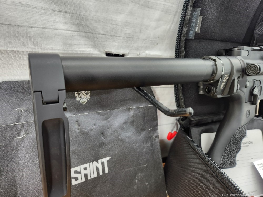 minty Springfield saint evac truck gun 5.56 7.5" takedown pistol with sight-img-4