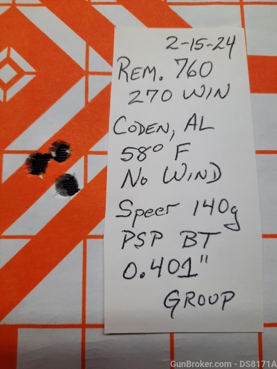 Remington 760 Gamemaster 270 Win., 0.401" Group-img-10