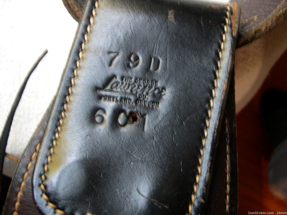 Vintage George Lawrence Holster/Belt Rig, Black - Colt SAA 44/45 -img-14