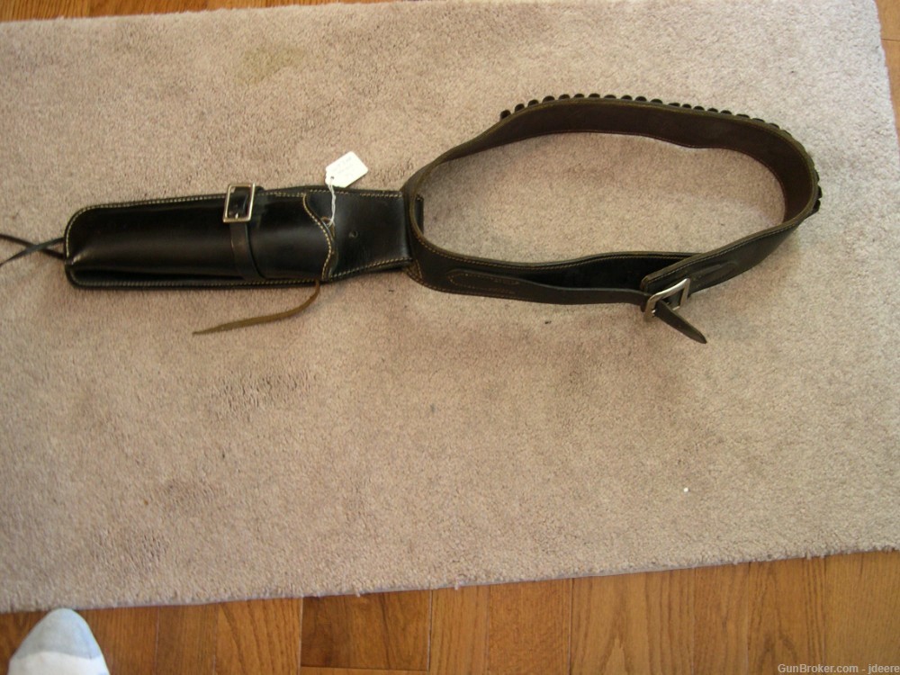 Vintage George Lawrence Holster/Belt Rig, Black - Colt SAA 44/45 -img-0