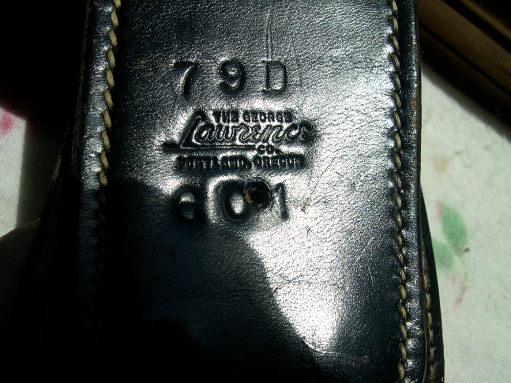 Vintage George Lawrence Holster/Belt Rig, Black - Colt SAA 44/45 -img-3