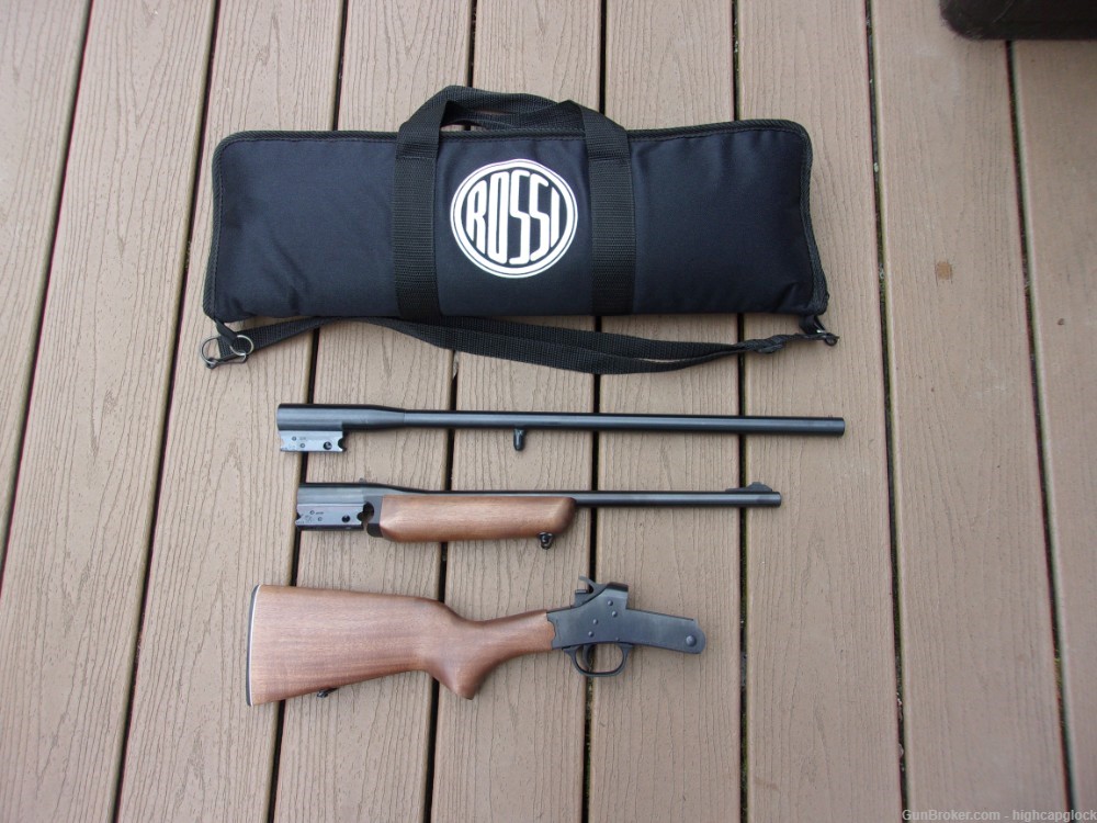 Rossi .22lr & 20ga Rifle & Shotgun Single Shot COMBO Gun w/ Case $1START   -img-1