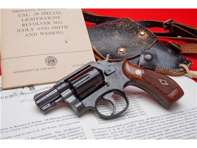 1957 Smith & Wesson 13 "Aircrewman" .38 Special * U.S. MARKED BACKSTRAP*