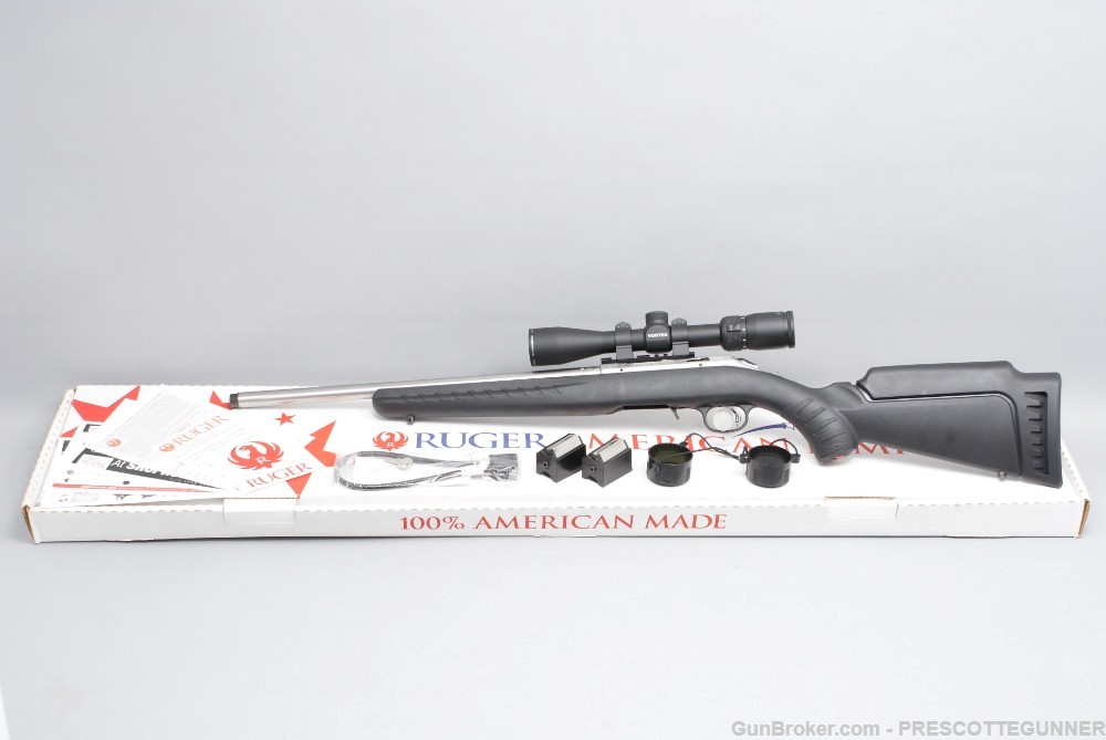 Ruger American Rimfire .22 WMR Stainless w Vortex Diamondback Penny $.01 NR-img-12