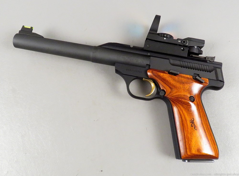 BROWNING BUCKMARK 22 Semi Auto Target Pistol & FACTORY RED DOT SIGHT NICE-img-0