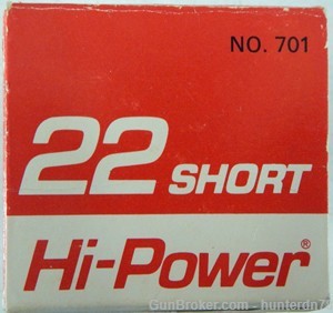 Federal Hi-Power 22 shorts. 29 gr. Copper Coated Bullet. 500 rounds.-img-0