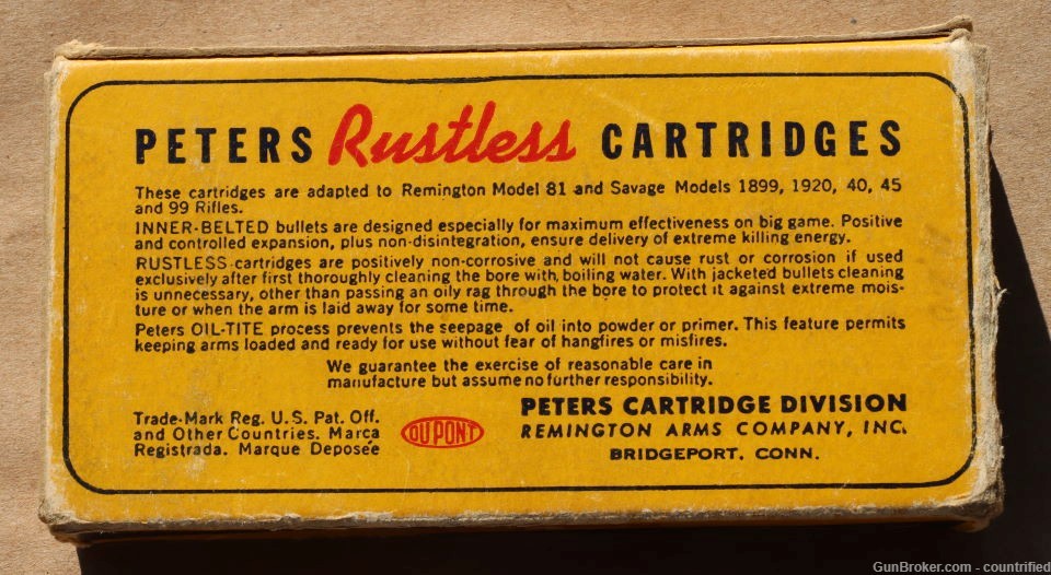 Peters 300 Savage Ammunition Box with 2 Original Cartridges-img-2