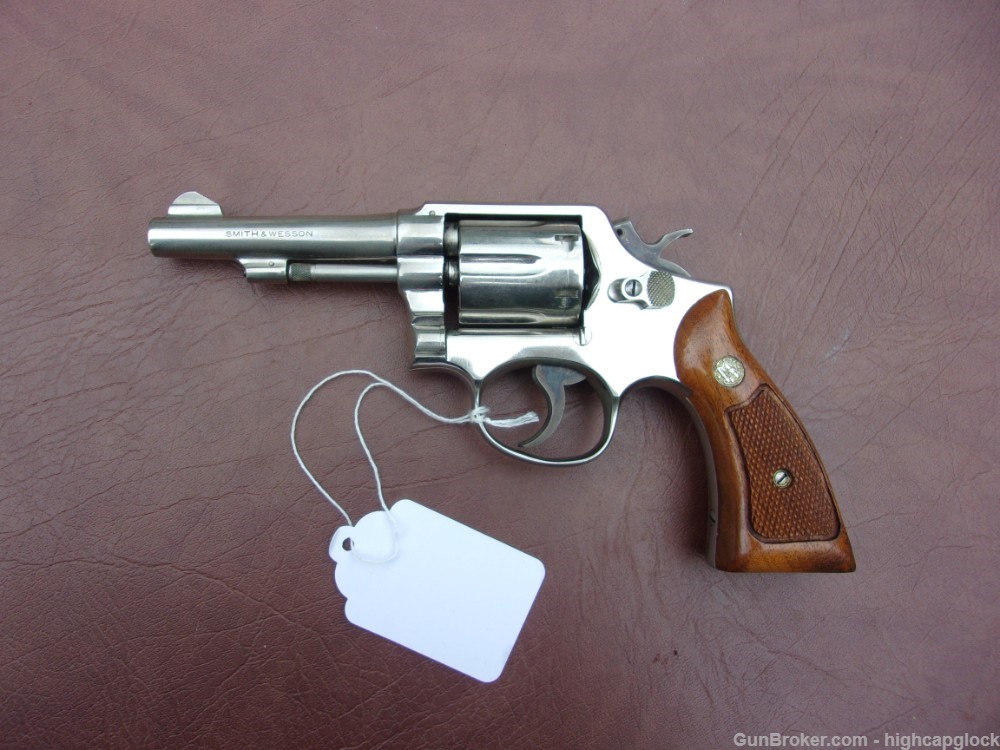 S&W Smith & Wesson Model 10 .38 Spcl 4" NICKEL Revolver 10-5 $1START-img-28
