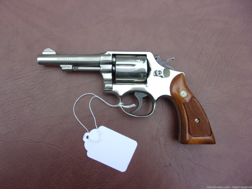 S&W Smith & Wesson Model 10 .38 Spcl 4" NICKEL Revolver 10-5 $1START-img-5