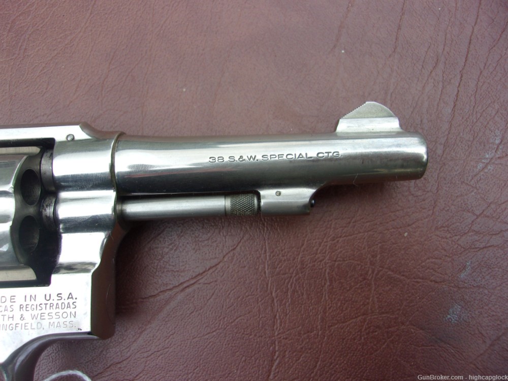 S&W Smith & Wesson Model 10 .38 Spcl 4" NICKEL Revolver 10-5 $1START-img-4