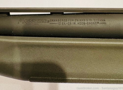 Mossberg Model 500 Shotgun 12 Gauge, 28" VR Barrel, Green Synthetic Stock-img-14