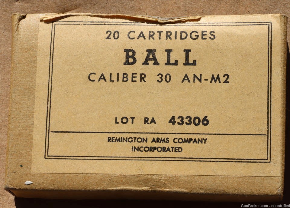 5 Remington 280 Remington Cartridges + 2 303 British Cartridges, Mil. Box-img-0