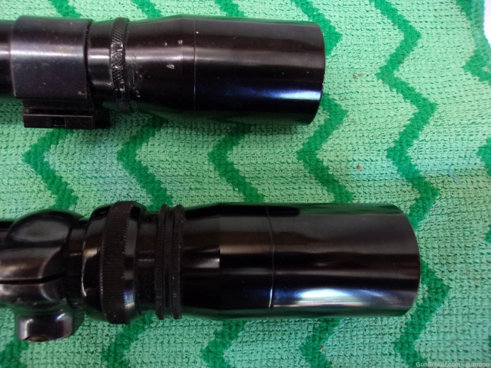 2 Burris Vintage Long eye relief pistol scopes and rings 4X fixed variable-img-3