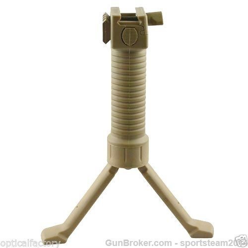 FDE /AN AR15 MilSpec ForeGrip Grip+SteelLeg Bipod+SideRail-img-0