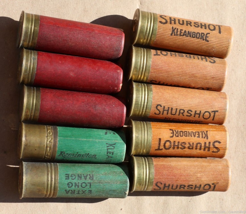 10 Vintage Remington Shotgun Shells, Including One Headstamped "Economy" -img-0