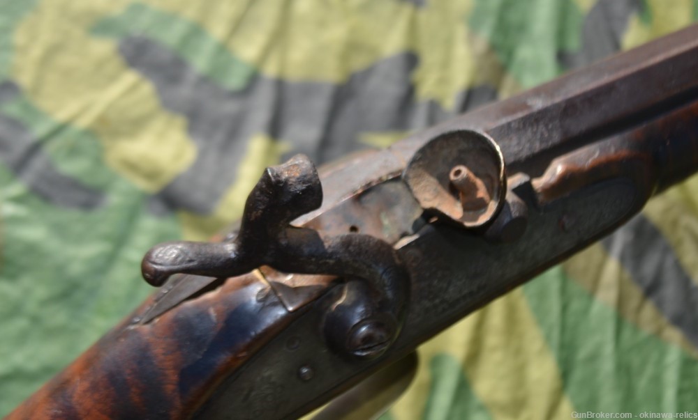 Circa 1855 Ohio Half Stock Muzzleloader Rifle .32 cal C. P. Wood Martin Co.-img-1